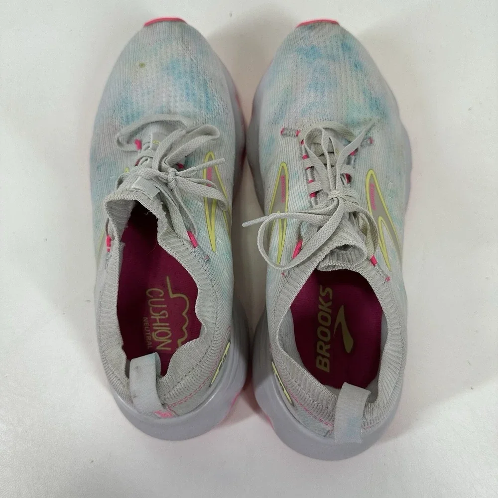 Brooks Womens Glycerin 20 Gray Pink Running Shoes Size 9 B‎